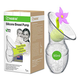 Haakaa tiralatte manuale con tappo a fiore, 100% silicone per uso alimentare, senza BPA(3oz/90ml, viola) características