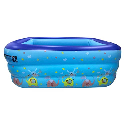 Dongzhi Piscina per bambini – 130 x 90 x 45 cm grande piscina per giardino, giocattoli, bacinella per la famiglia per adulti, bambini, piscina gonfiab