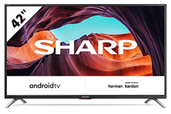 Sharp Aquos 42CI6EA - 42" Smart TV, FULL HD Android 9.0, Wi-Fi, DVB-T2/S2, 1920 x 1080 Pixels, Nero, suono Harman Kardon, 3xHDMI 3xUSB, Chromecast int características