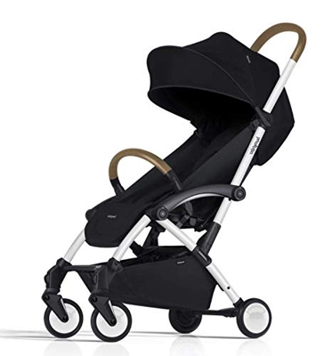 Bumprider Connect 2 - Colore Bianco e Nero Passeggino singolo trasformabile in gemellare. Compatto leggero. Omologato bagaglio a mano. Porta fino a 25