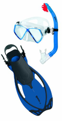 Mares Set Unisex da Bambini, Allegra e Pirata, Pinne e Maschera con Tubo e boccaglio, Blu, 32/36 en oferta