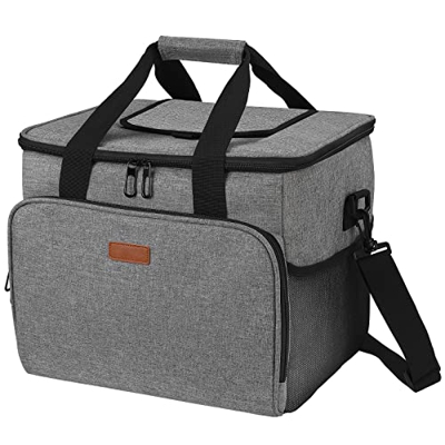 Borsa frigo da picnic, grande borsa frigo per il pranzo da 20 l, pieghevole, tracolla regolabile, borsa impermeabile, per adulti e donne, per campeggi