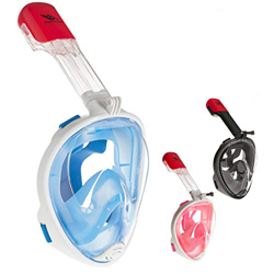 Rucanor - Maschera da Snorkeling per Bambini e Adulti, Visione a 180°, Supporto per Fotocamera, Anti-Appannamento e Anti perdite, Blu, L XL precio