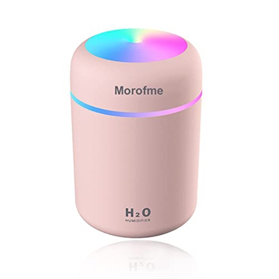 Morofme Mini Umidificatore, Umidificatore d'Aria Portatile Diffusore di Olio Essenziale di Aroma, Spruzzatore USB Piccolo Umidificatore Personale per 