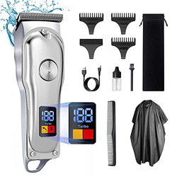 Tagliacapelli Uomo Professionale Macchinetta per Capelli Senza Fili Tagliacapelli Regolabarba Uomo Rasoio Elettrico Uomo Capelli Display LCD Tagliacap precio
