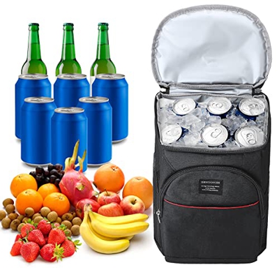Jeerbly - Zaino termico isolato a prova di perdite, impermeabile, grande capacità, 25 l, in EVA, portatile, morbido, con apribottiglie, per pranzo, pi