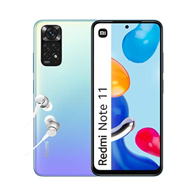Xiaomi Redmi Note 11 - Smartphone 4+64GB, Display AMOLED FHD+ 6.43” 90Hz, Snapdragon 680, Quadrupla Fotocamera 50MP, 5000mAh, Star Blue, IT Version, A