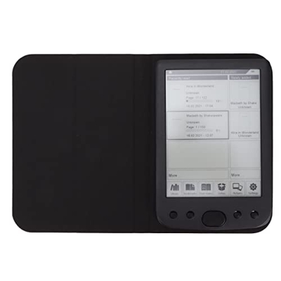 E Reader, Schermo a Inchiostro HD da 6 Pollici 800x600, Lettore Portatile da 8 GB 512 MB con Pulsanti Meccanici e Pellicola Protettiva per EPUB PDF TX