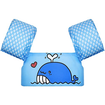 MoKo Braccioli Galleggianti da Bambini in Nylon, Salvagente da Bambini con Valvola Gonfiabile, Peso Massimo da 9/22kg, Braccioli Bambini per Nuoto Pis