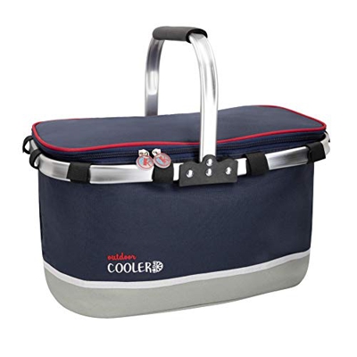Aktive - Borsa termica porta alimenti con manici da 30 l, borsa isotermica per picnic, spiaggia, campeggio, barbecue, piccolo frigorifero da campeggio