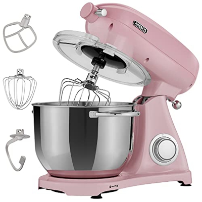 Arebos Impastatrice Robot da Cucina Retro 1800W | Mixer Cucina 6L | Multifunzione Impastatore Planetario Professionale con Ganci, Frullare | 6 Velocit
