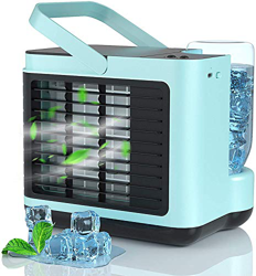 Climatizzatore Portatile Silenzioso, 4 in 1 Mini Condizionatore Portatile Ricarica USB con Luce LED per camera da letto/ufficio/esterno/camper/Regalo  precio