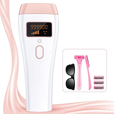OOWOLF Epilatore Luce Pulsata, IPL Depilazione 999.900 Impulsi di Luce, IPL Epilatore Permanente Indolore per Viso e Corpo