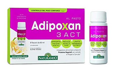 Naturando Adipoxan 3 Act _ 8 flaconi, Integrativo del pasto ad alto contenuto di prteine