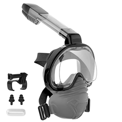 lynker Maschera Subacquea, Maschera Snorkeling con Visuale Panoramica 180° Design Pieno Facciale, Compatibile con Videocamere Sportive Maschera Anti-A en oferta