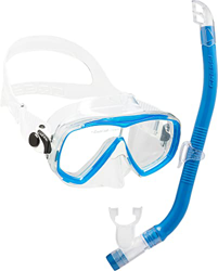 Cressi C/Set Estrella Vip Jr Combo Set Junior Maschera Estrella e Snorkel Top con Borsa, Trasparente/Blu (Acquamarina), Taglia Unica características