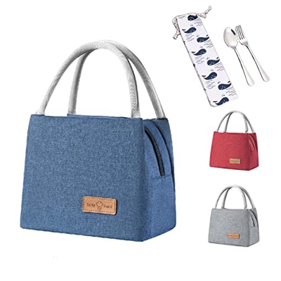 Yokimico Borsa Frigo Piccola 5.5L, Borsa Termica Pranzo per il lavoro gita scolastica campeggio picnic (5.5L, Blu)
