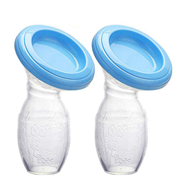 2Pack Silicone Seno Tiralatte Manuale Aspirazione Risparmio Latte, BPA Free & 100% Silicone per alimenti precio