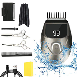 LINGSFIRE Tagliacapelli uomo, Regolabarba Uomo, Rifinitore e Tagliacapelli, Multifunzionale Impermeabile Kit per la Barba, Adatto a Bambini, Adulti e  precio