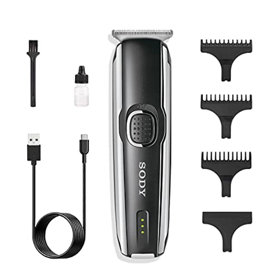 Tagliacapelli Uomo Professionale SODY SD2033 T-Blade Rasoio Elettrico per Capelli Uomo Rasoio di Precisione con Misure Regolabarba Uomo Elettrico con 