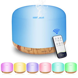 Yuragim Umidificatore Ad Ultrasuoni 500ML, Umidificatore Bambini, Diffusore di Oli Essenziali, Diffusore di Aromi Purificatore Aria con Telecomando 7  características