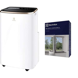 Electrolux EXP26U758CW ChillFlex Pro Gold Climatizzatore Portatile, 10K BTU, Classe A++, SuperSilent 41 db (A), Gas R290 + Window e Door EWS01 Kit per en oferta