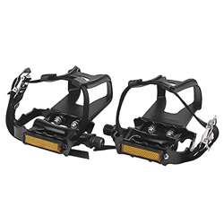 ADDLIVE Pedali Bici, 1 Paio Pedali MTB con Gancio per Pedale e Cinghie per Mountain Bike, Bicicletta da Spinning, Bici da Corsa precio