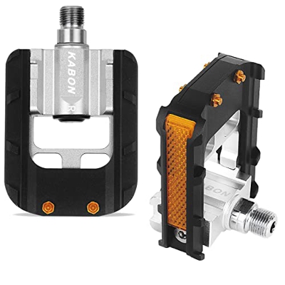 KABON Pedali pieghevoli per bicicletta, pedali pieghevoli con alluminio, pedali universali da 9/16 pollici antiscivolo per bici pieghevole, bici da st