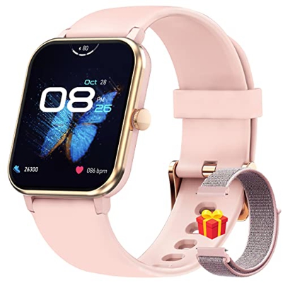 Smartwatch Donna Orologio Fitness 1,69'' Impermeabil IP68 con Saturimetro (SpO2) Cardiofrequenzimetro Contapassi Cronometro, Meteo,Temperatura Corpore