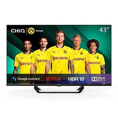 CHiQ U43H7LX NETFLIX Smart TV, 4K UHD, HDR10, Dolby Audio, CPU quad-core, Wireless+Bluetooth, Netflix, YouTube, NetRange