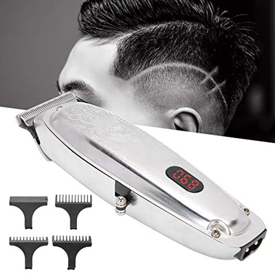 Tagliacapelli professionale Trimmer Adotta un design ad angolo acuto a forma di R, macchina da taglio dotata di 3 pettini limite per tagli di capelli 
