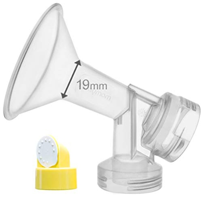 One-Piece Breastshield (19 Mm Extra Small) W / Valvola, Membrana Per Tiralatte Medela (Pump In Style, Lactina, Symphony, Singola Deluxe, Matrimoniale 
