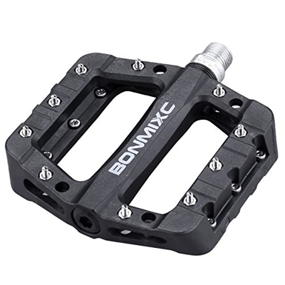 BONMIXC Pedali Bici 9/16" Sigillato Cuscinetto Clipless Nylon Leggero Mountain Bike Pedali Nero