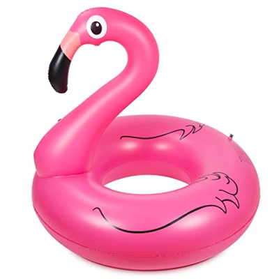 Olycism Fenicottero Gonfiabile Galleggiante con portabevande e kit di toppe Flamingo Gonfiabile Piscina Giocattolo Estate Gonfiabile Lettini e giochi 