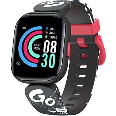 Smartwatch Bambini, Orologio Intelligente 1,4 Pollici IP68 Impermeabile Activity Tracker con 19 Modalità Sport, Pedometri, Frequenza Cardiaca, Monitor
