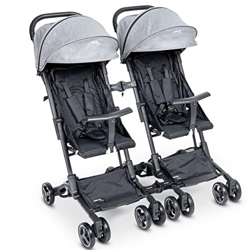 PassegginoPiumaTwin0+ Gemellare o Fratellare Ultraleggero 2.0 Da Viaggio Reclinabile Super Accessoriato da 6 mesi a 25 Kg Bagaglio Aereo Passeggino Co precio