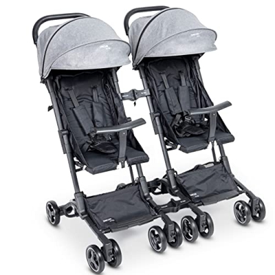 PassegginoPiumaTwin0+ Gemellare o Fratellare Ultraleggero 2.0 Da Viaggio Reclinabile Super Accessoriato da 6 mesi a 25 Kg Bagaglio Aereo Passeggino Co
