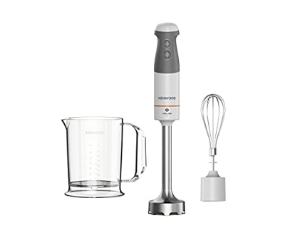Kenwood Triblade XL Frullatore ad Immersione, 2 velocità, Frusta in Metallo, Ciotola, Lavabile in Lavastoviglie, 800W, HBM40.002WH, Bianco