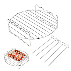 Set di accessori per friggitrice ad aria XL, multifunzione a doppio strato con spiedo, compatibile con XL Power Airfryer Philips en oferta