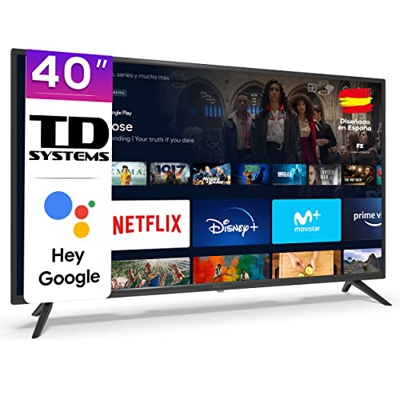 Smart TV TD Systems 40" Full HD AndroidTV Controllo vocale FHD 1920 * 1080 K40DLX1