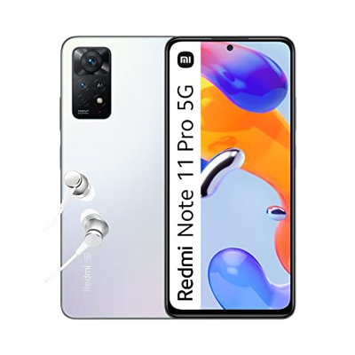 Xiaomi Redmi Note 11 Pro 5G - Smartphone 8+128GB, 6.67” 120Hz FHD+ AMOLED DotDisplay, Snapdragon 695, 108MP AI Fotocamera tripla, 5000mAh, White (IT +