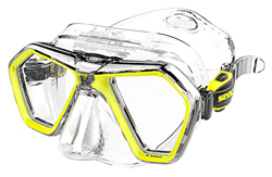 SEAC Eagle, Maschera Compatta a Volume Ridotto per Apnea, Pesca Subacquea e Immersioni Unisex Adulto, Trasparente/Giallo, Standard en oferta