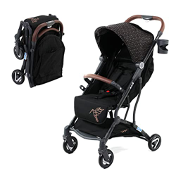Passeggino ZOE leggero e compatto - pieghevole con una mano + Parapioggia, coprigambe e borsa per il trasporto (zoe gold) características