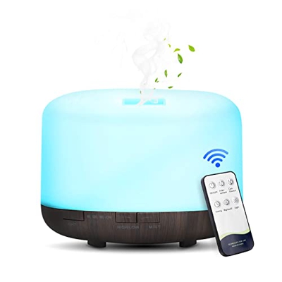 KIPIDA Diffusore Oli Essenziali Ultrasuoni, 500ML Umidificatore ad Ultrasuoni Bambini,Diffusore di Aromi Elettrico,Umidificatore per Casa,Diffusore di