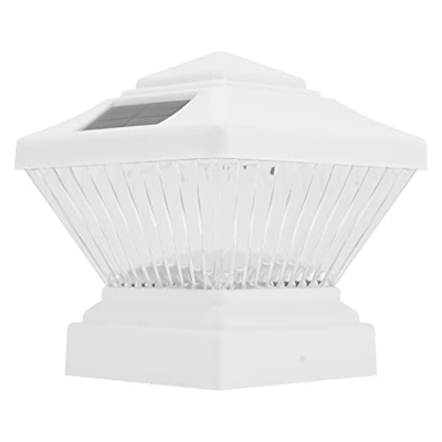 Uonlytech Solar Post Lights cap Lampada: Fence cap Outdoor Light Decorative Waterproof LED Lighting Lample per Il Patio Pesta Paesaggio Paesaggio Bian