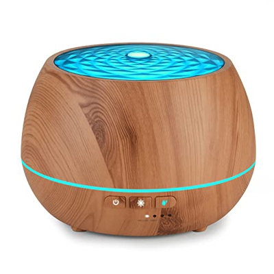 Seamei 500ml Umidificatore Ultrasuoni Aromaterapia, Diffusore di Oli Essenziali di Vapore Freddo, 7-Color LED Ideale per casa, Ufficio, Bambini, camer