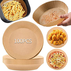 100 Pezzi Carta Forno per Friggitrice ad Aria, Carta Monouso per Friggitrice ad Aria, Carta Pergamena Antiaderente, Carta da Forno Impermeabile ad Alt precio