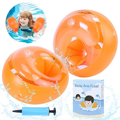 Braccioli Bambini 1 2 3 4 Anni, Circonferenza del braccio 21-23cm, peso consigliato 6-20kg Arancione