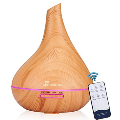 Diffuserlove Diffusore 500ML Diffusore di Oli Essenziali con Modalità Nebbia Regolabile, Spegnimento Automatico Diffusore Ambiente, Regolazione Del Co