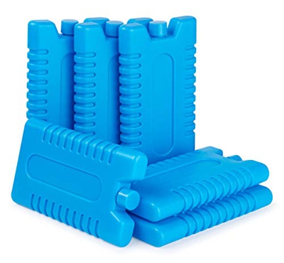 6 x Elementi refrigeranti, 210 ml l'uno, Panetti di Ghiaccio per Borsa Termica o borsa frigo - Riutilizzabili ed Ideali per Pranzi al Sacco, Picnic, C
